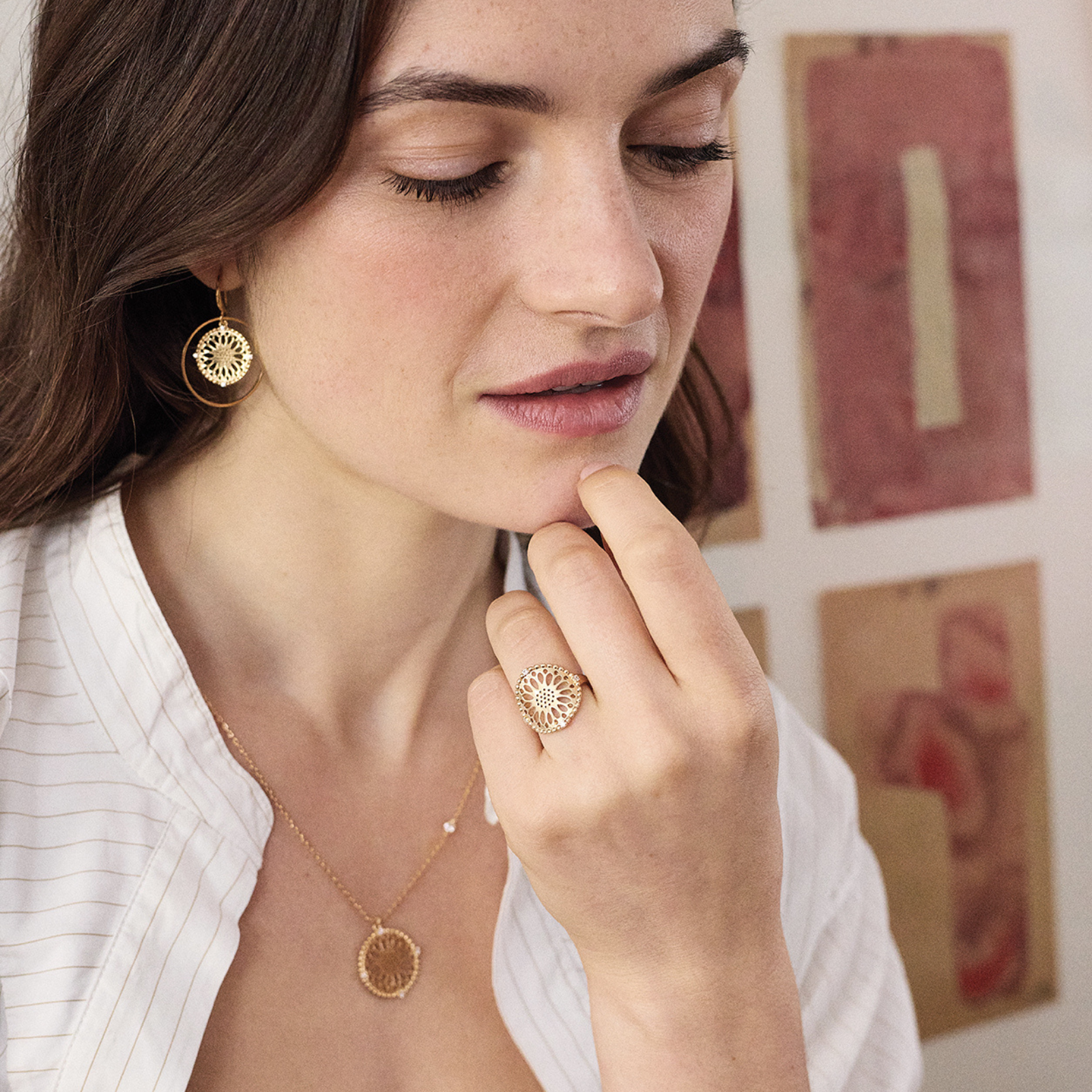 Collier Filigrane brillant plaqué or