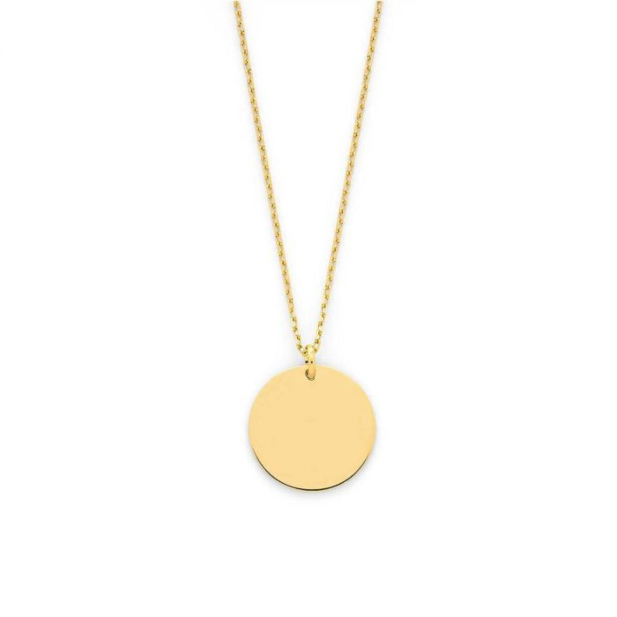 Collier grande médaille sur chaîne forçat plaqué or