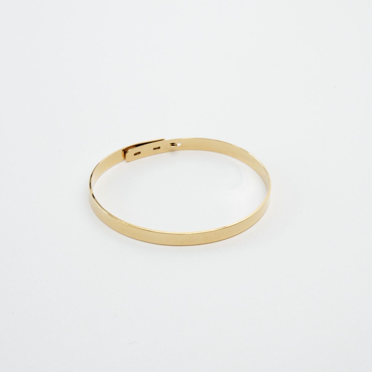 Jonc ruban lisse plaqué or