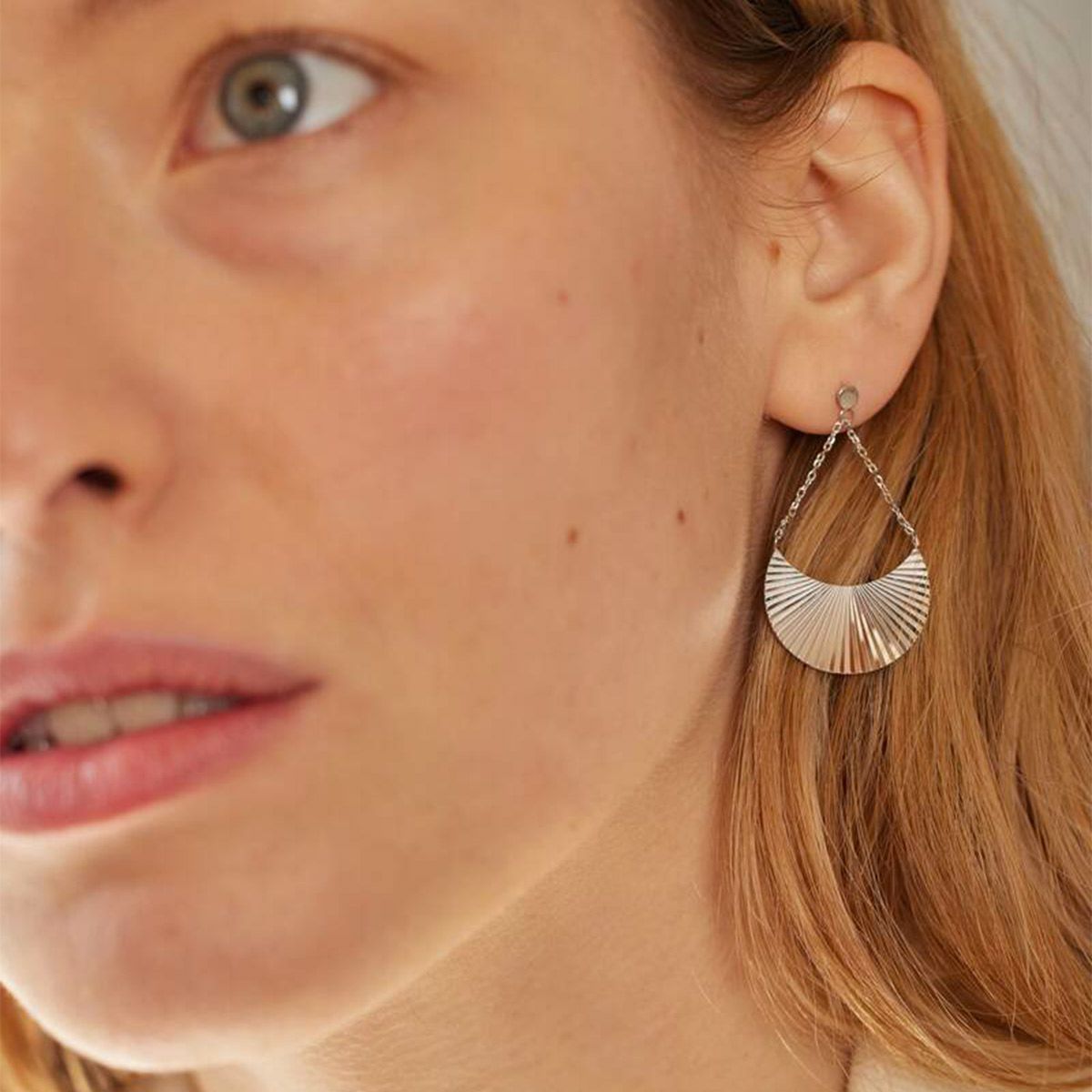 Boucles d'oreilles Maya plaqué or