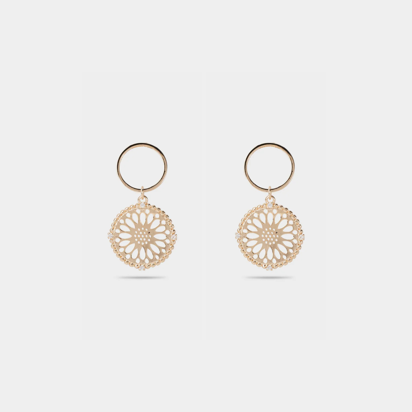 Boucles d'oreilles Filigrane plaqué or