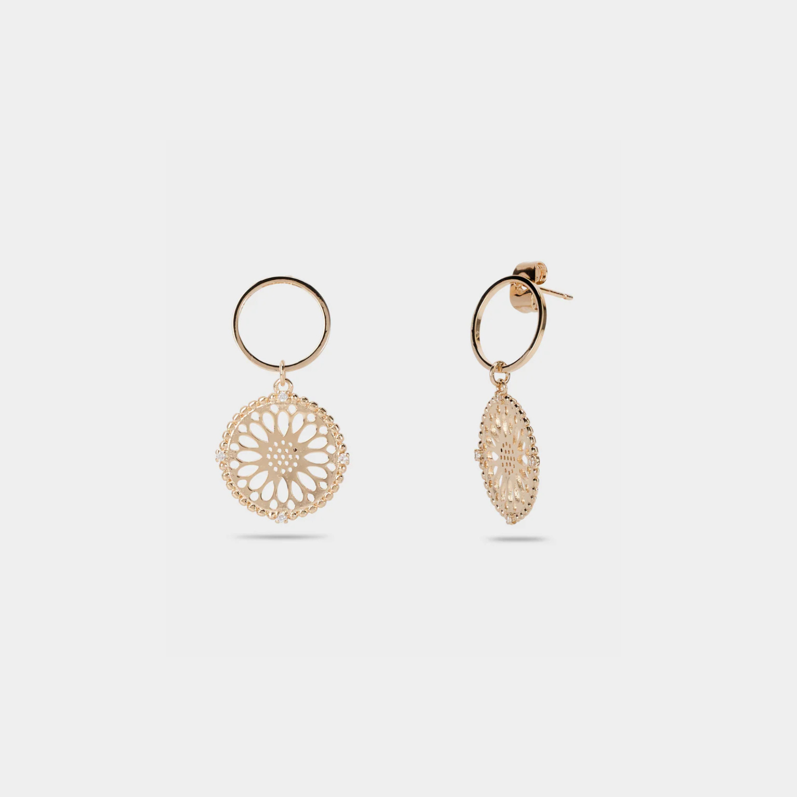 Boucles d'oreilles Filigrane plaqué or