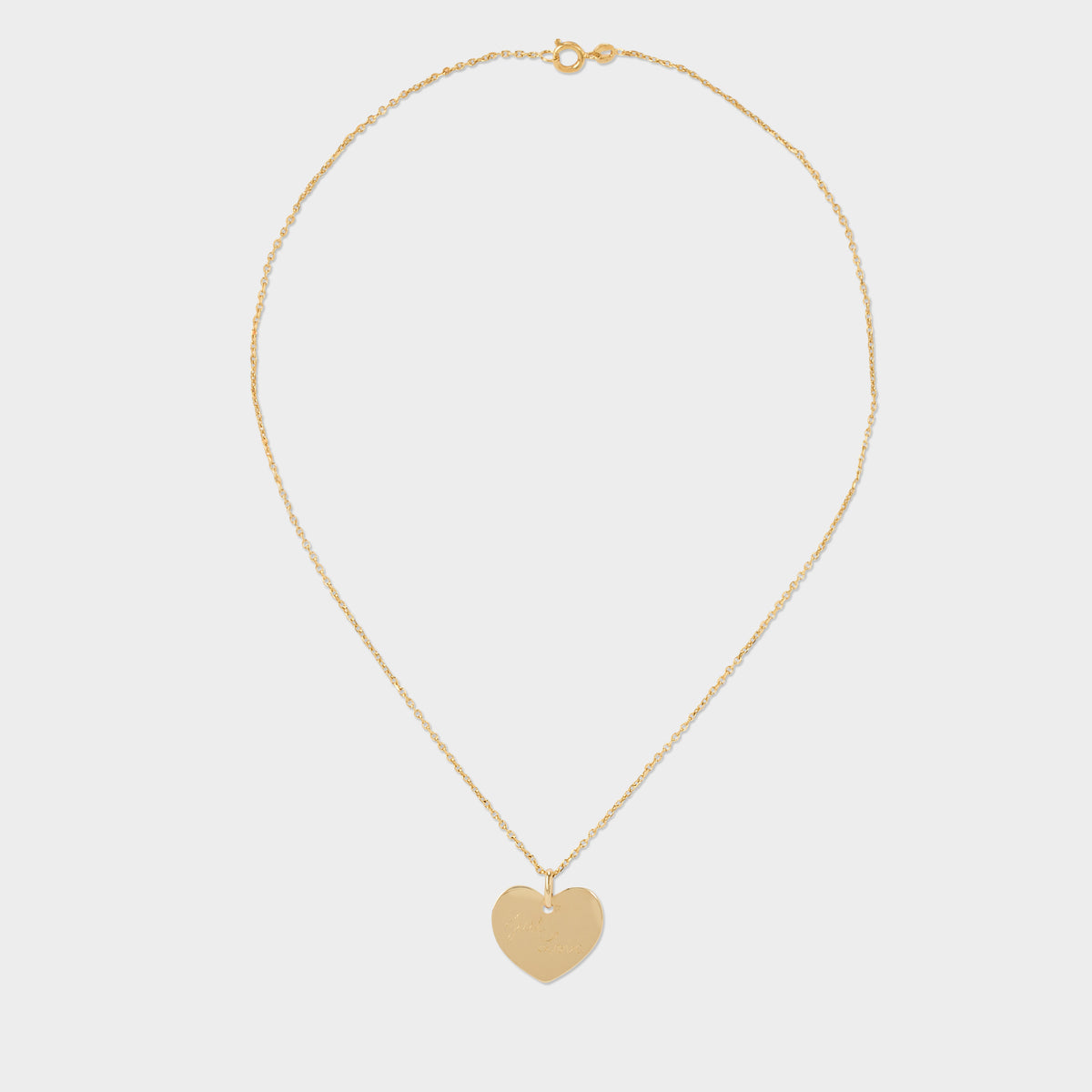 Collier cœur sur chaîne plaqué or