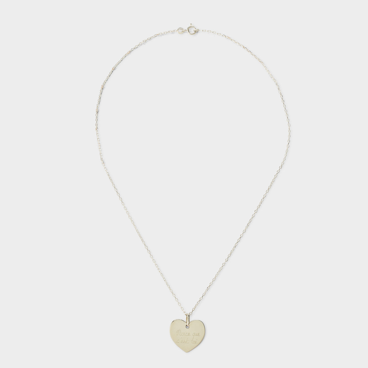 Collier cœur sur chaîne argent