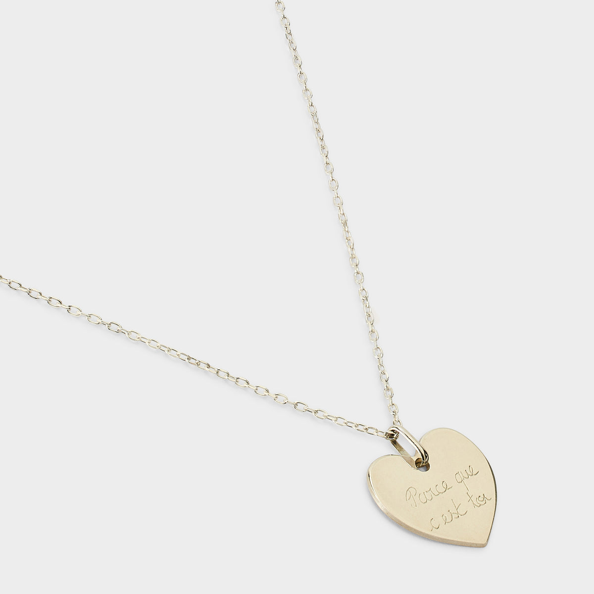 Collier cœur sur chaîne argent