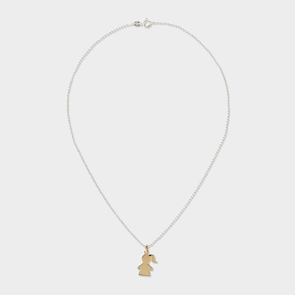 Collier breloques sur chaîne petites billes