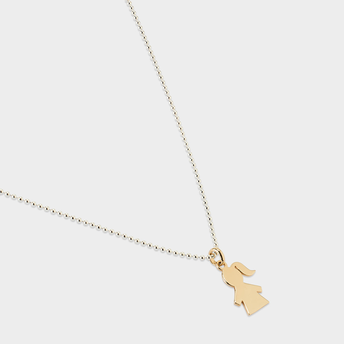 Collier breloques sur chaîne petites billes