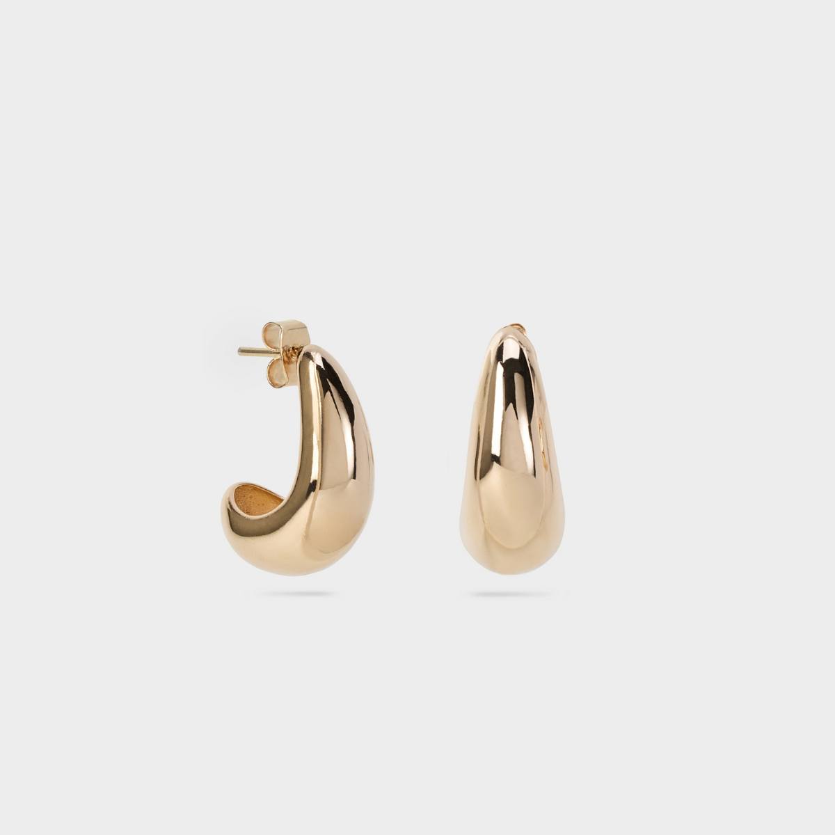 Boucles d'oreilles grande courbe plaqué or