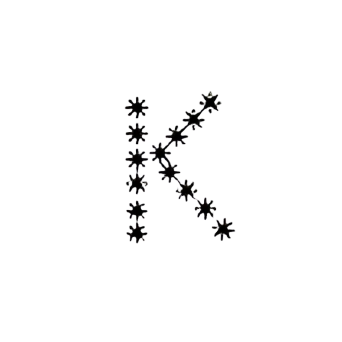 Lettre étoilée K