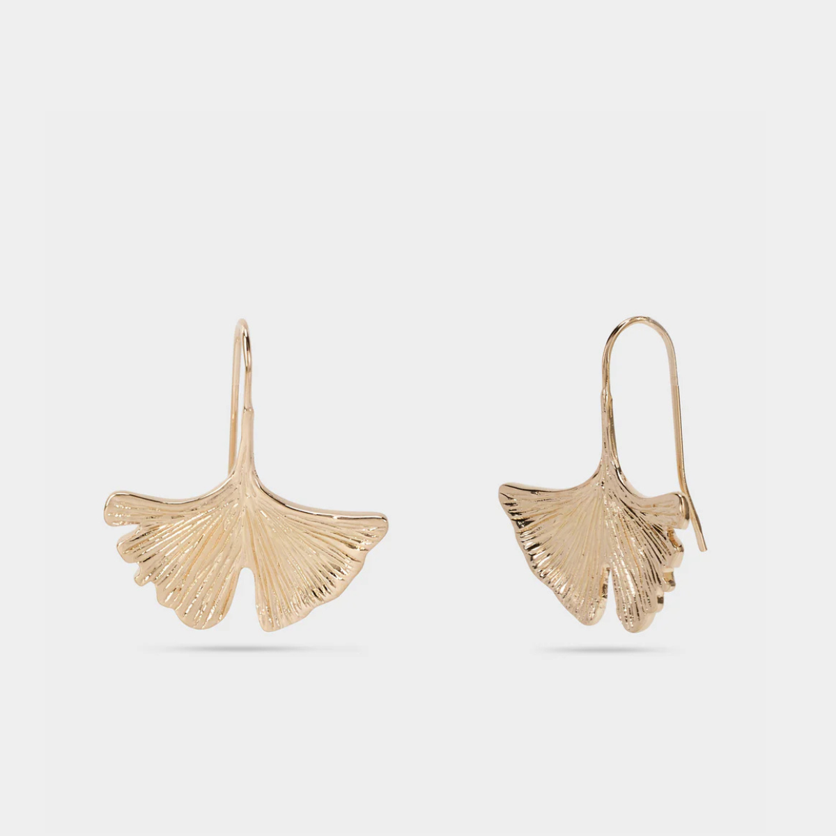 Boucles d'oreilles Gingko plaqué or