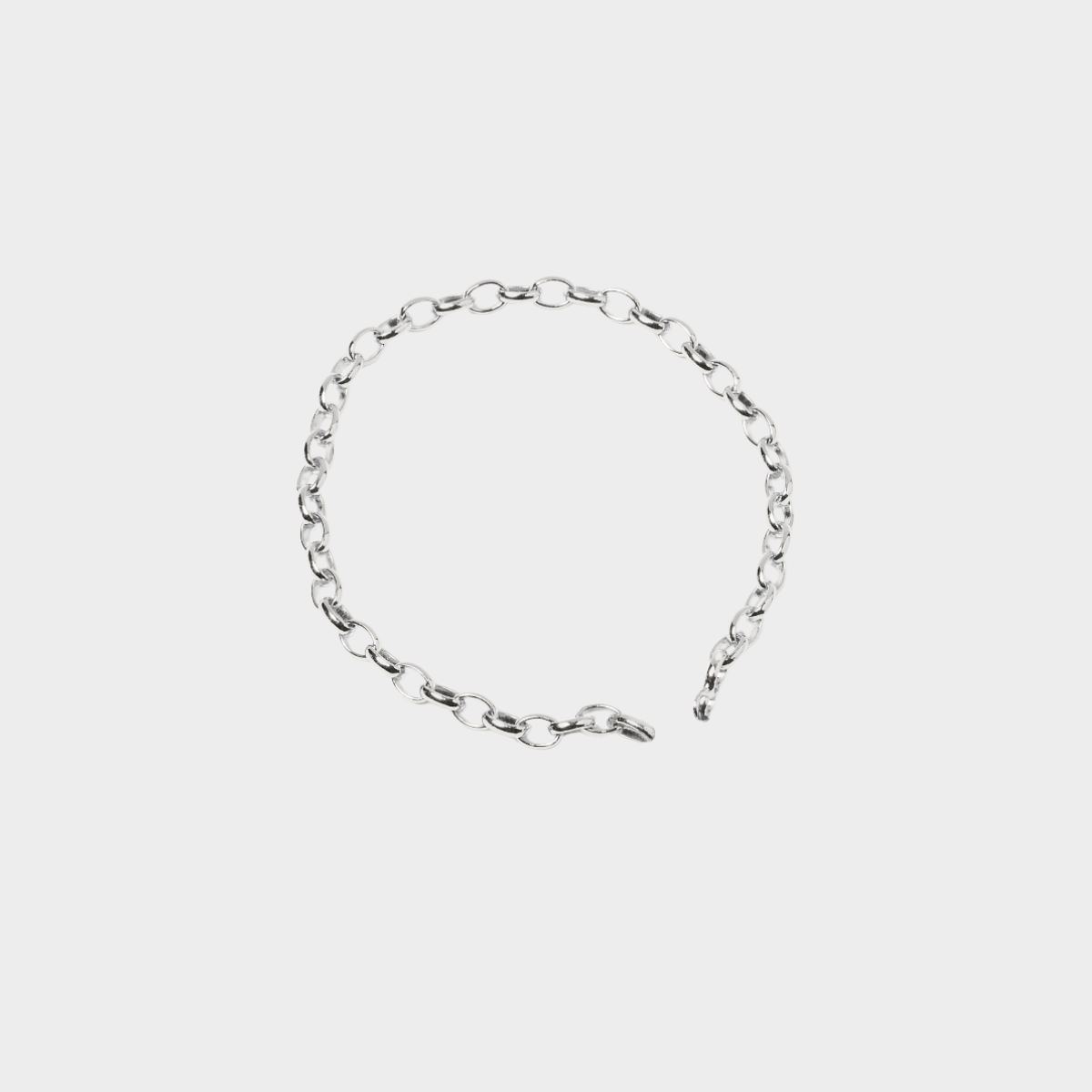 Chaîne pour bracelet Smile argent massif