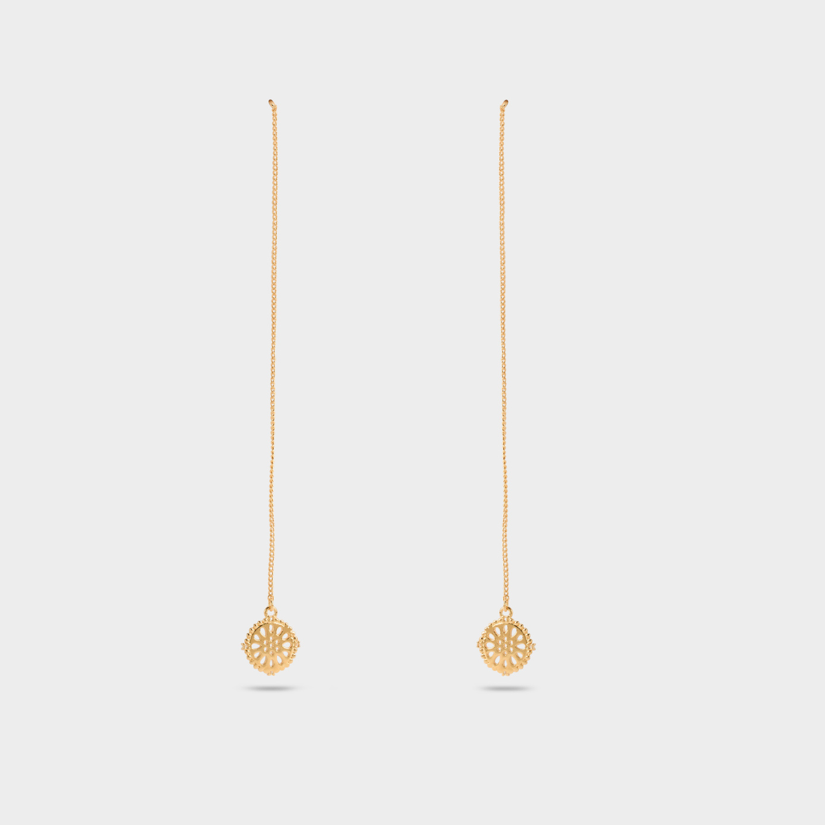 Boucles d'oreilles chaîne Filigrane plaqué or