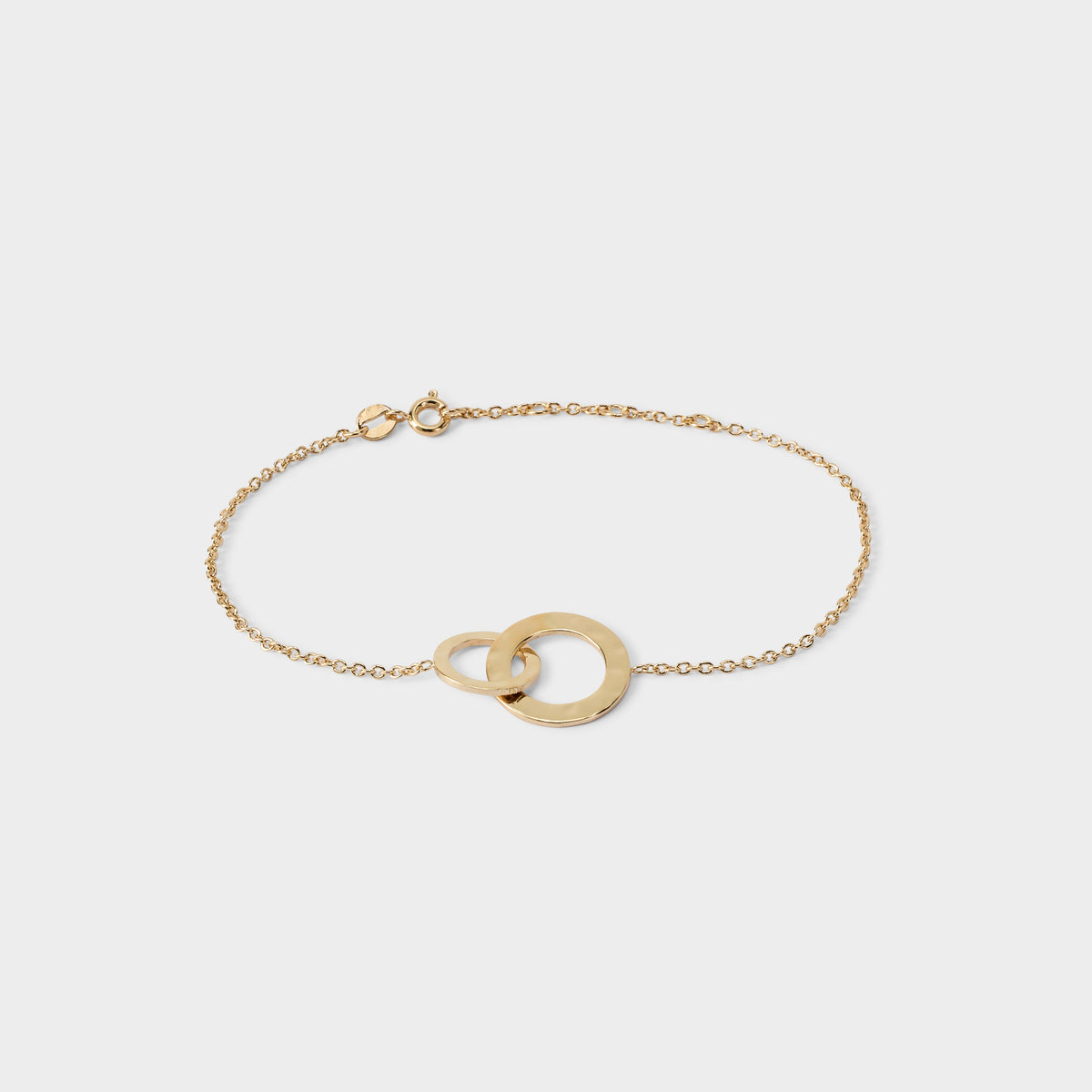 Bracelet duo de cibles martelées plaqué or