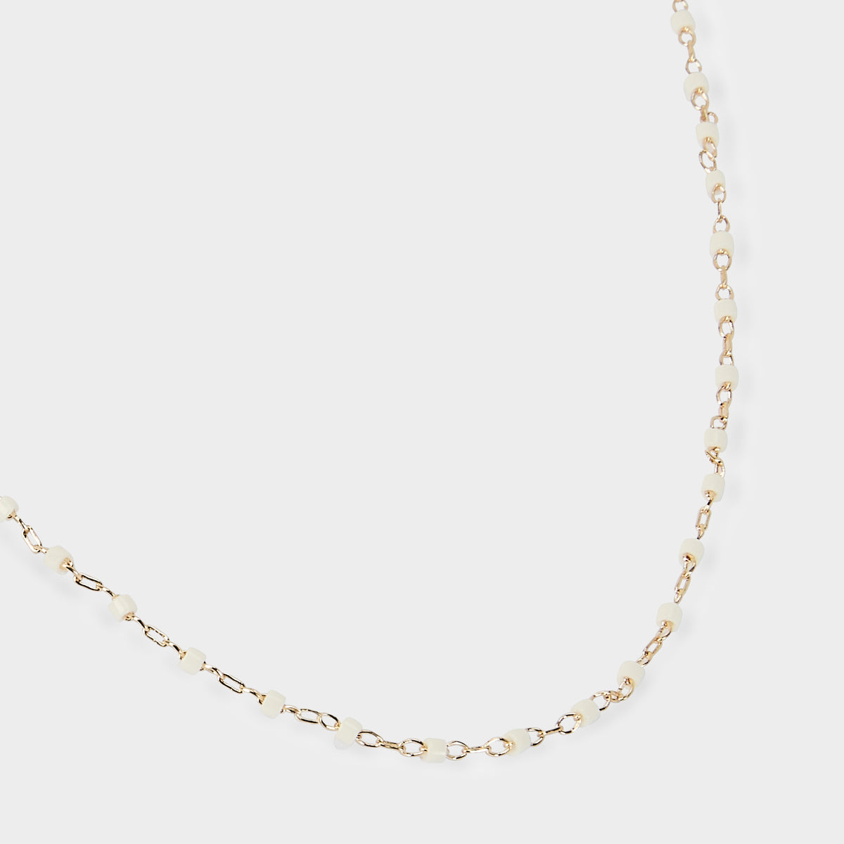 Collier Mahos plaqué or blanc