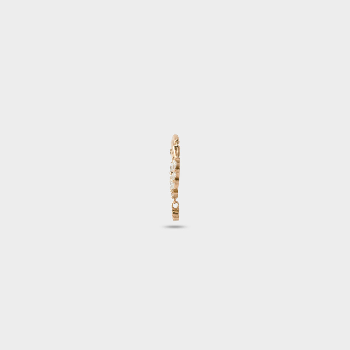 Piercing anneau clicker pampille argent doré
