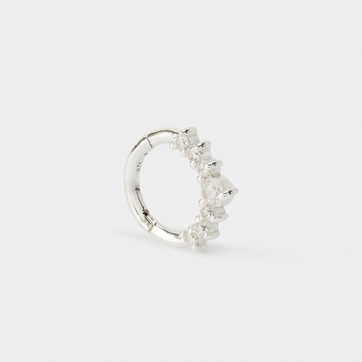 Piercing anneau clicker argent