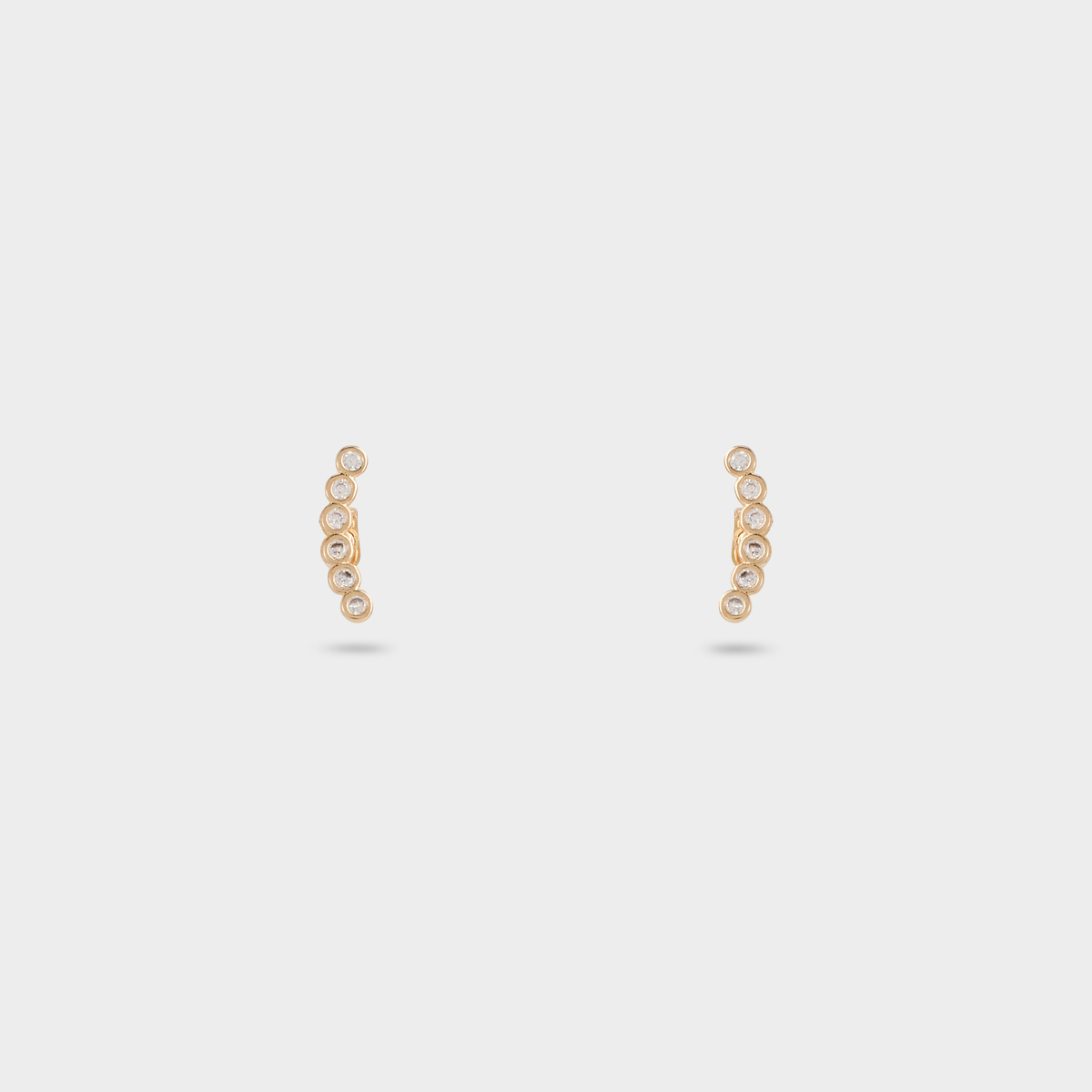 Boucles d'oreilles Virevolte pavées plaqué or