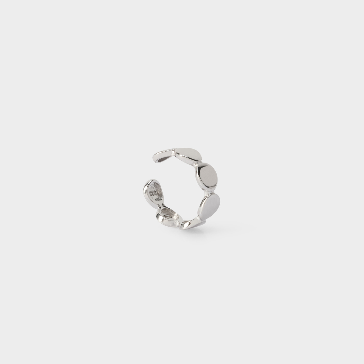 Ear cuff pastilles martelées argent