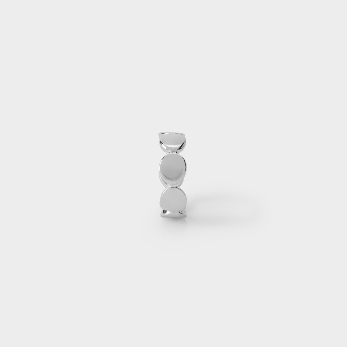 Ear cuff pastilles martelées argent