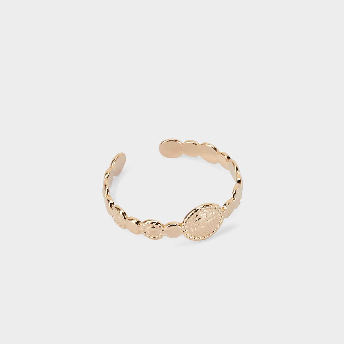 Bague mini pièces ajustable plaqué or