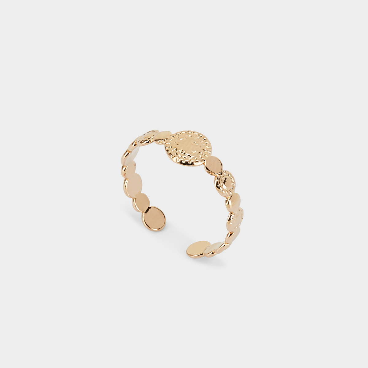 Bague mini pièces ajustable plaqué or