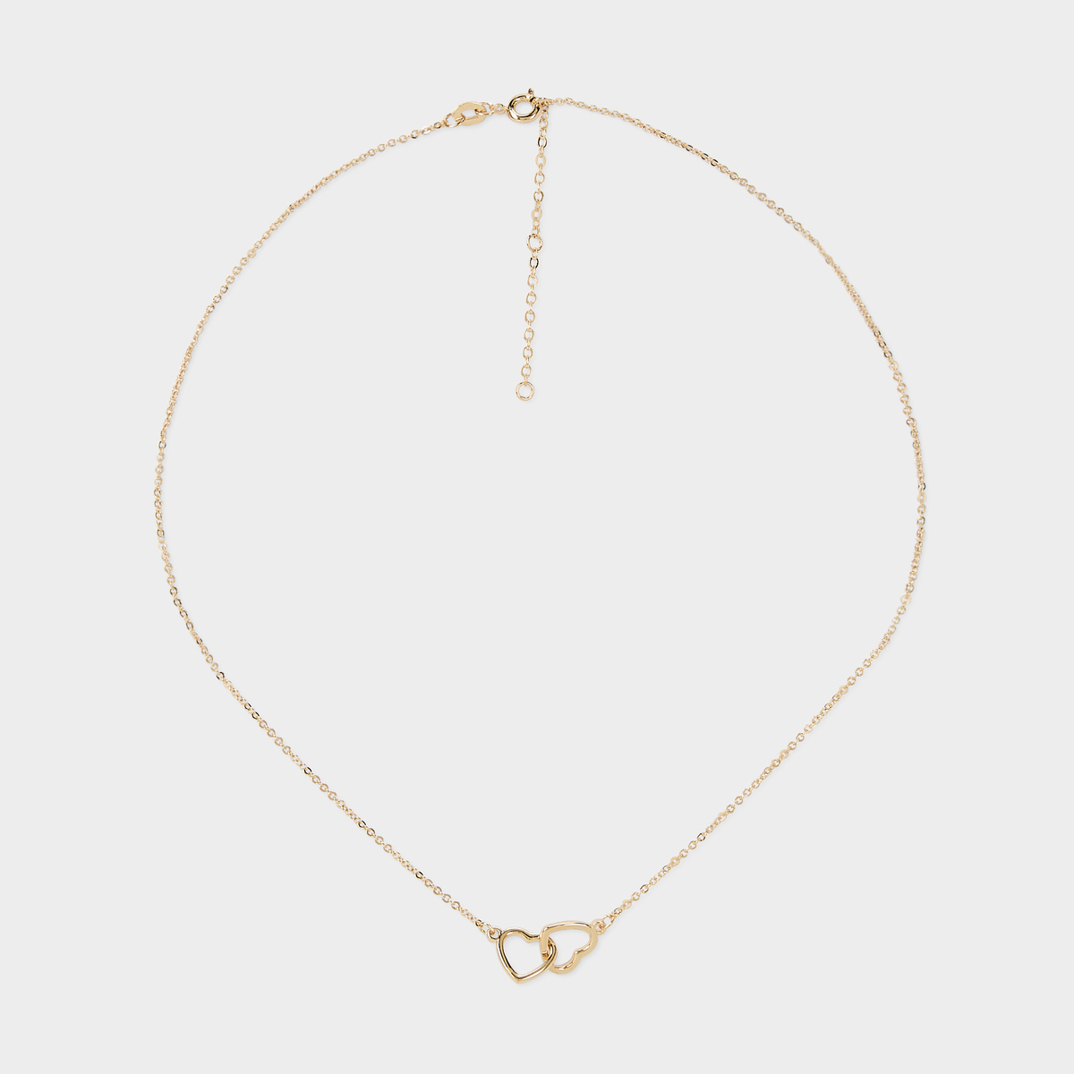 Collier cœurs liés plaqué or