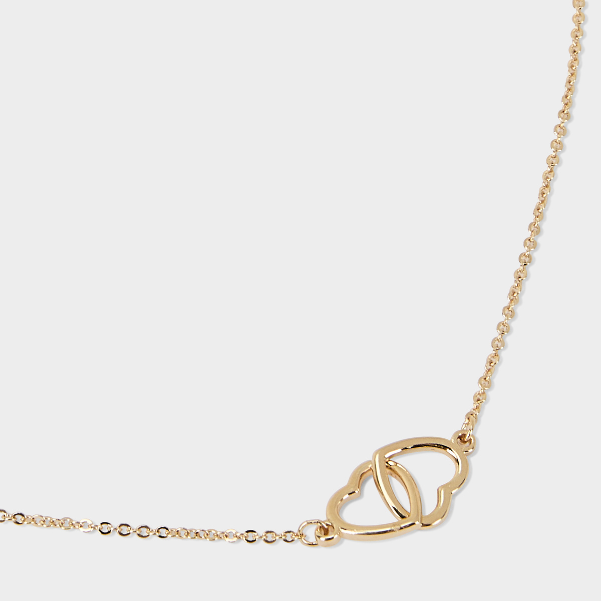 Collier cœurs liés plaqué or