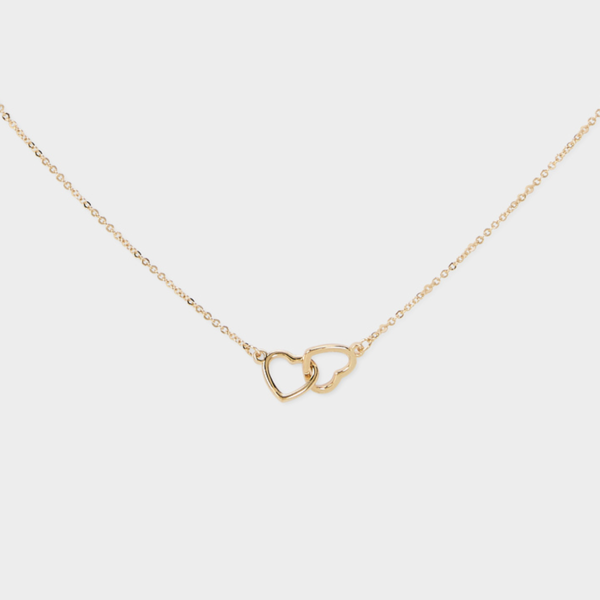 Collier cœurs liés plaqué or