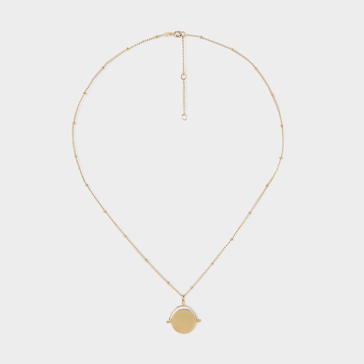 Collier Virevolte sur chaîne perlée plaqué or