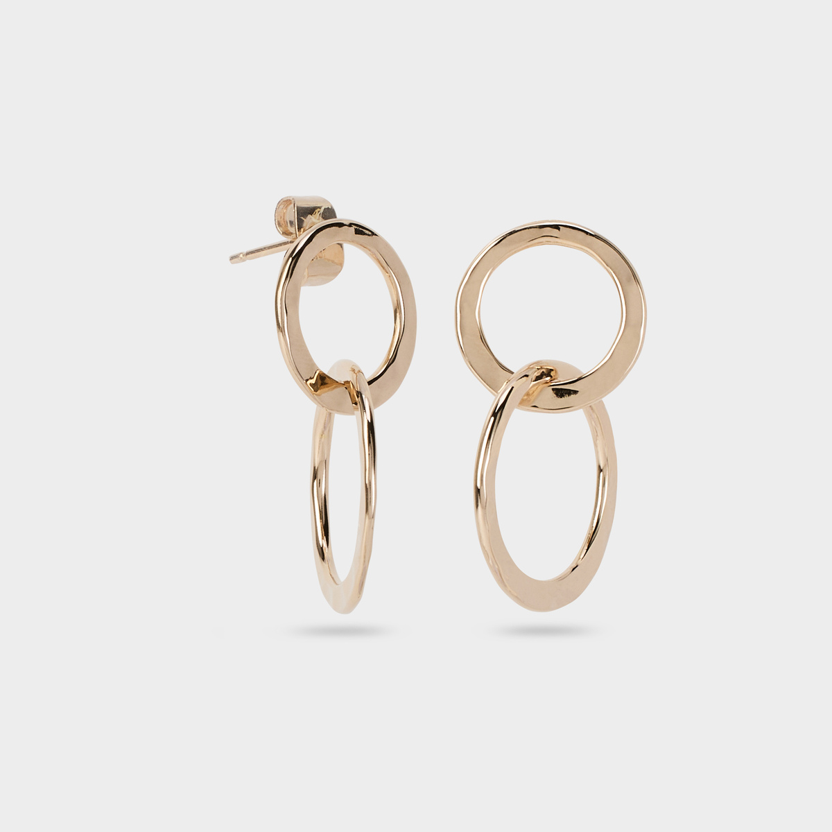 Boucles d'oreilles double tour plaqué or