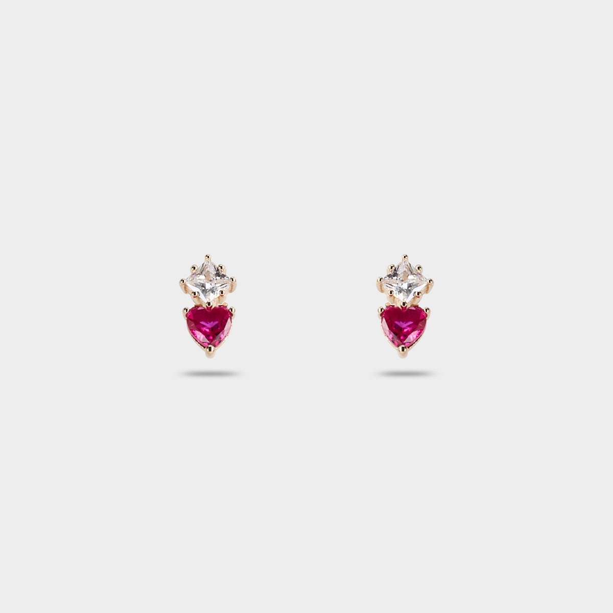 Boucles d'oreilles cœurs sacrés plaqué or