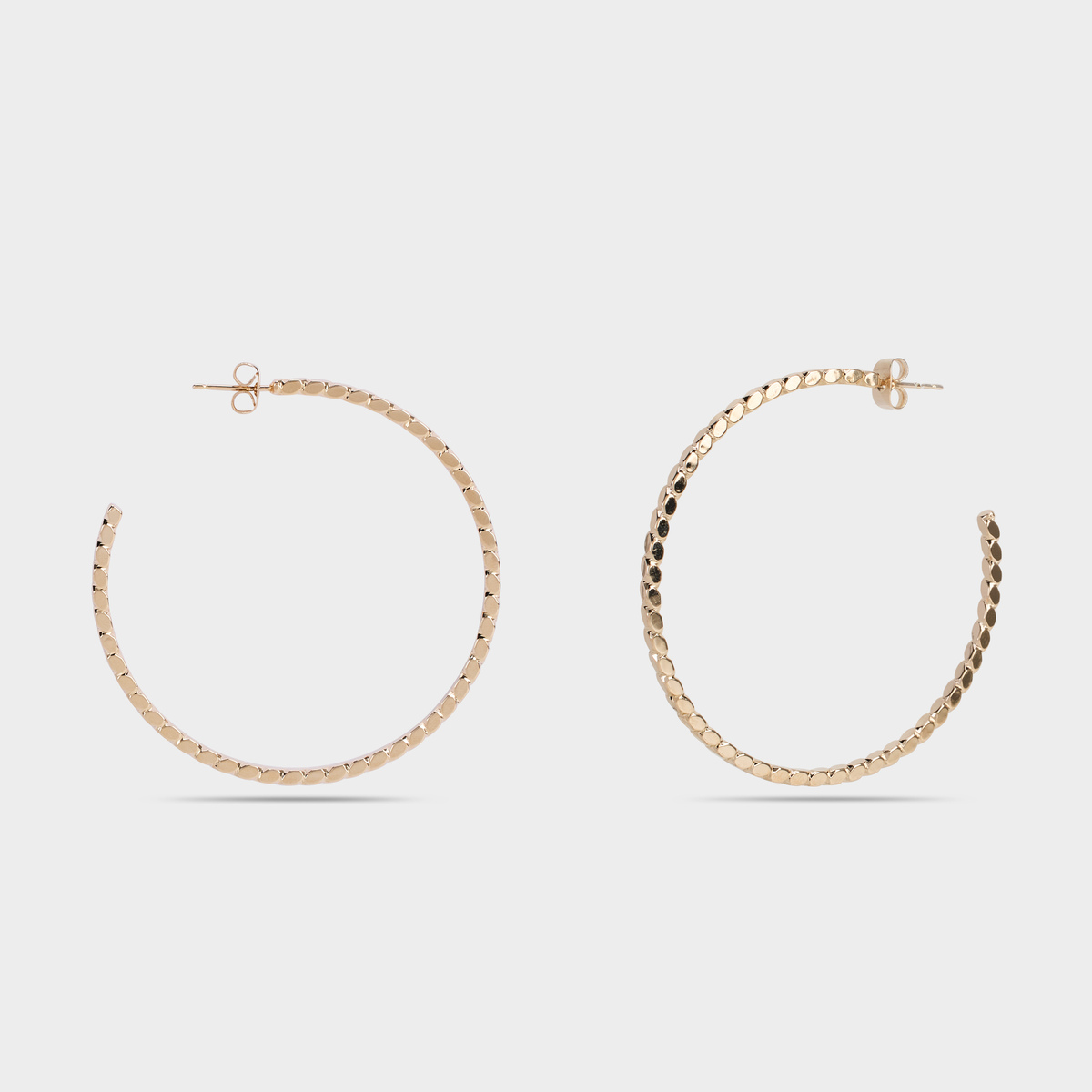 Boucles d'oreilles créoles Ecailles plaqué or
