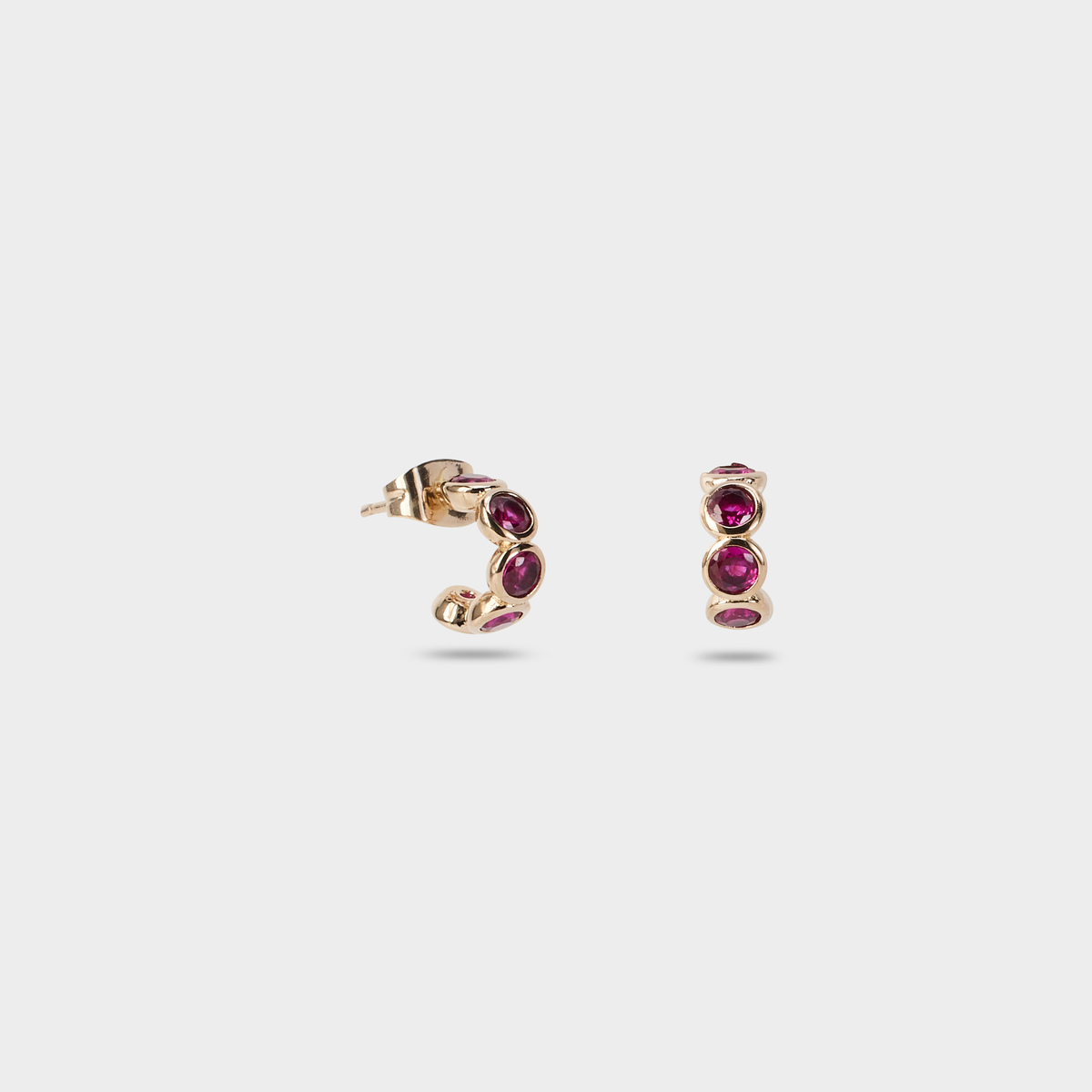 Boucles d'oreilles Précieuses roses plaqué or