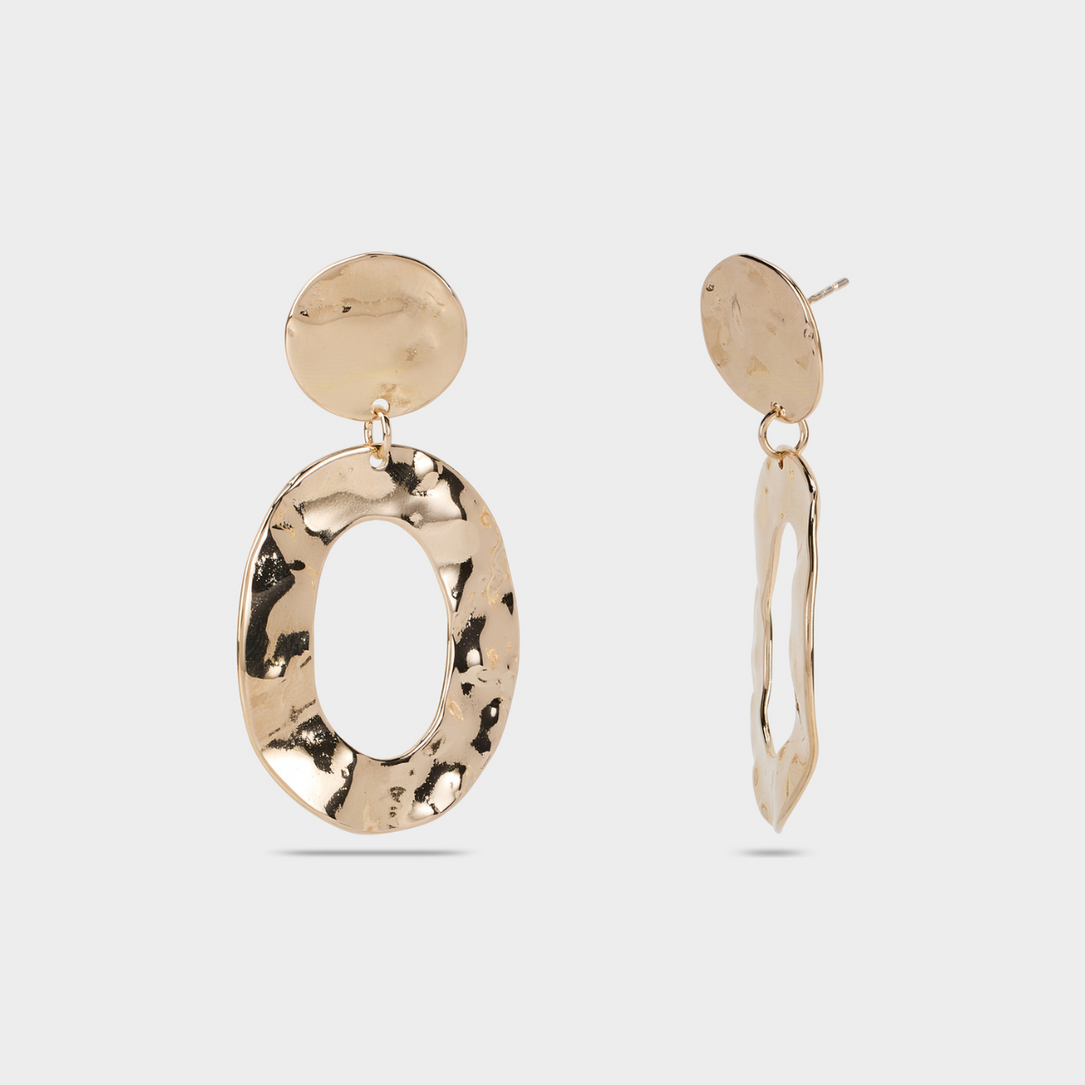 Boucles d'oreilles Grand Ô plaqué or