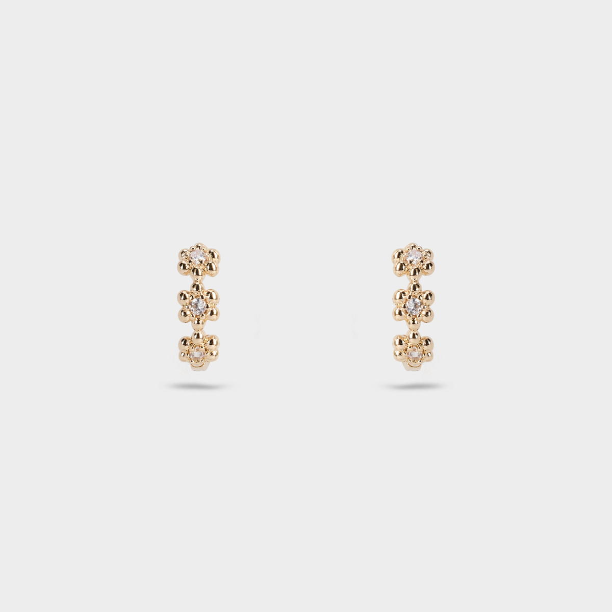 Boucles d'oreilles Grappe plaqué or