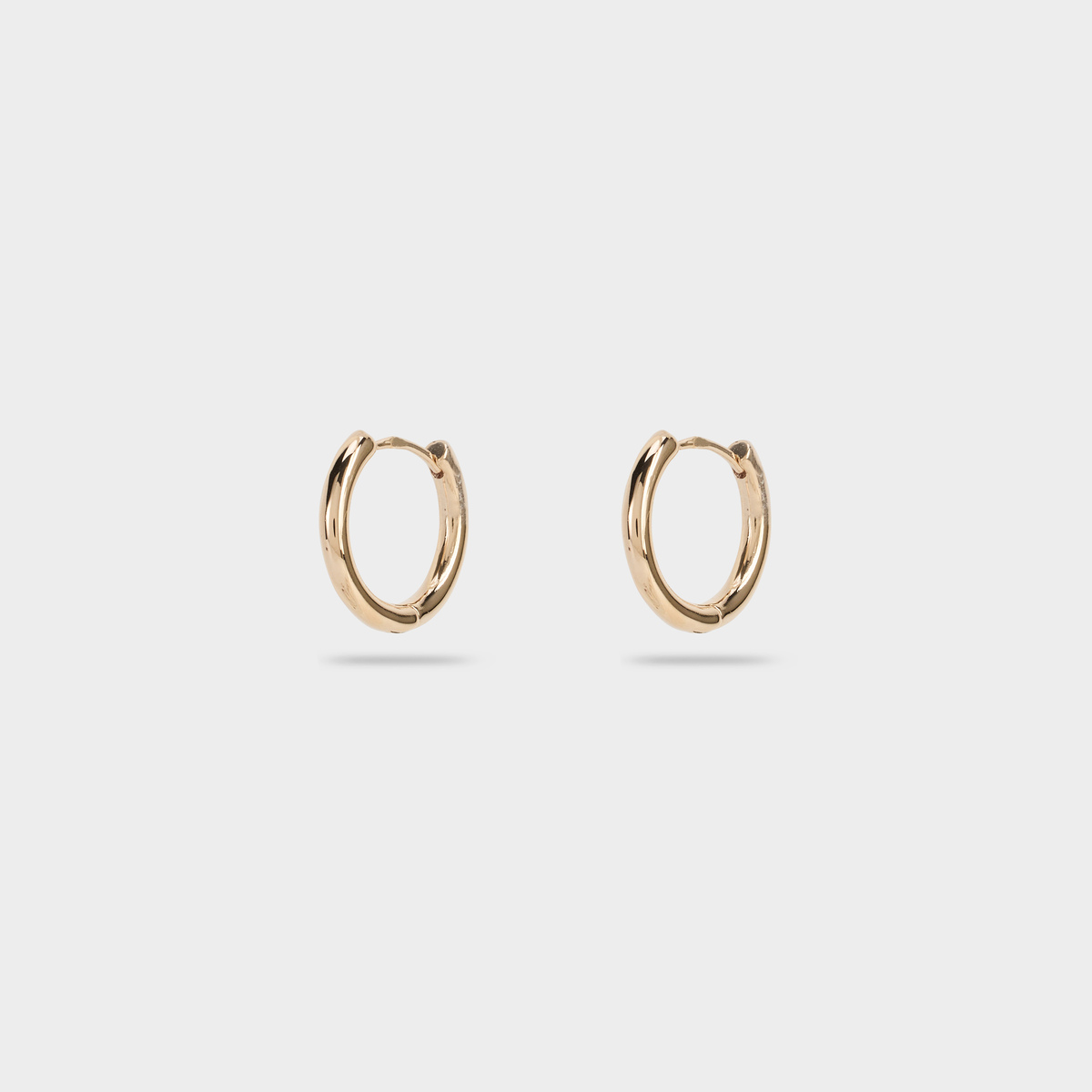Boucles d'oreilles petites créoles bombées plaqué or