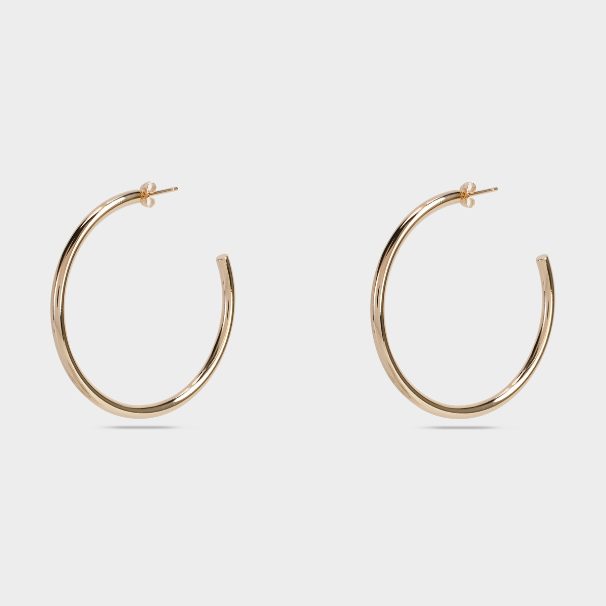 Boucles d'oreilles créoles Tube plaqué or