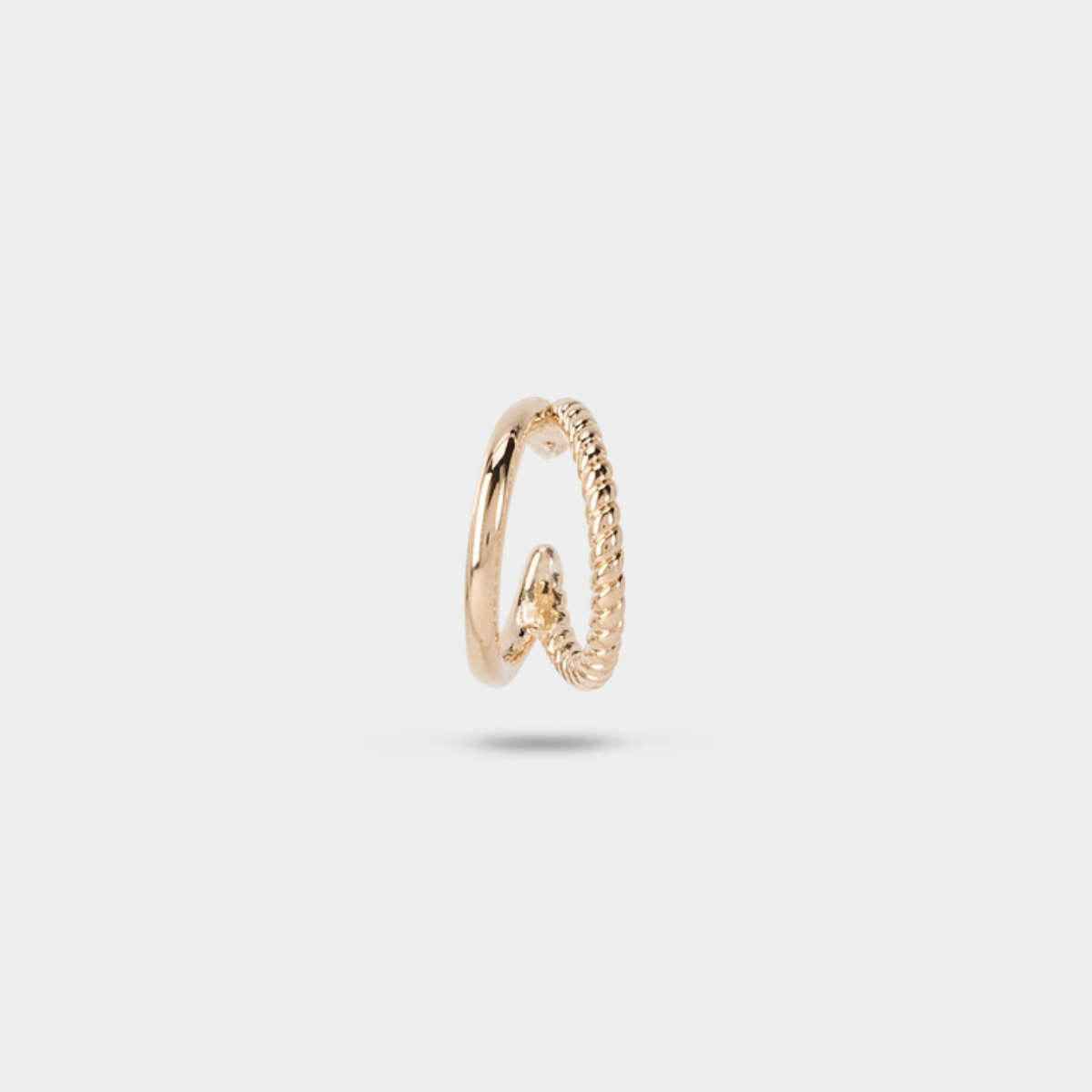 Ear cuff tournoyant plaqué or