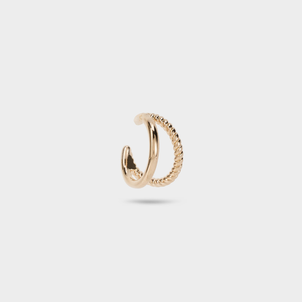 Ear cuff tournoyant plaqué or