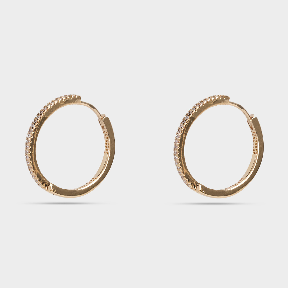 Boucles d'oreilles grandes créoles et brillants plaqué or