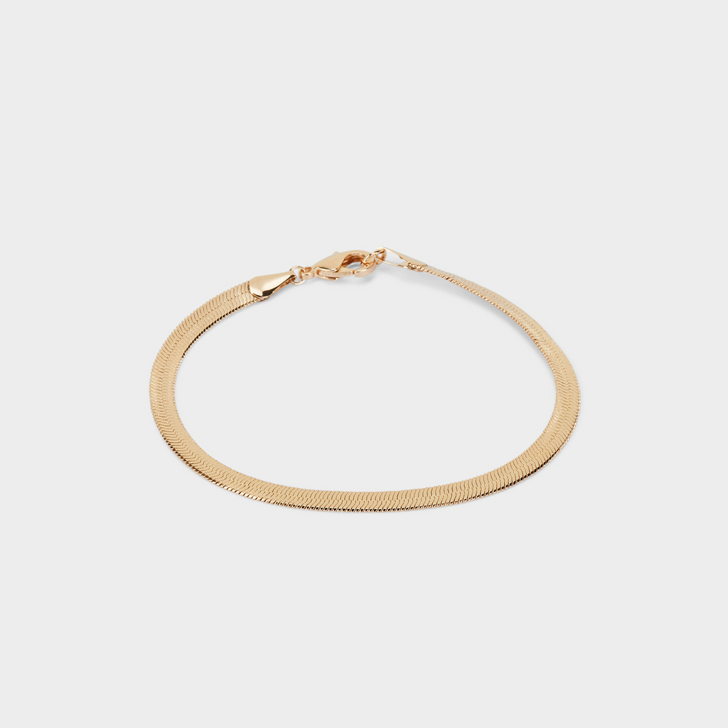 Bracelet Maille Serpent En Or Rose – Longueur 17 Cm – Fermoir à Boule – Bijou Tendance Pour Femme – Cadeau élégant