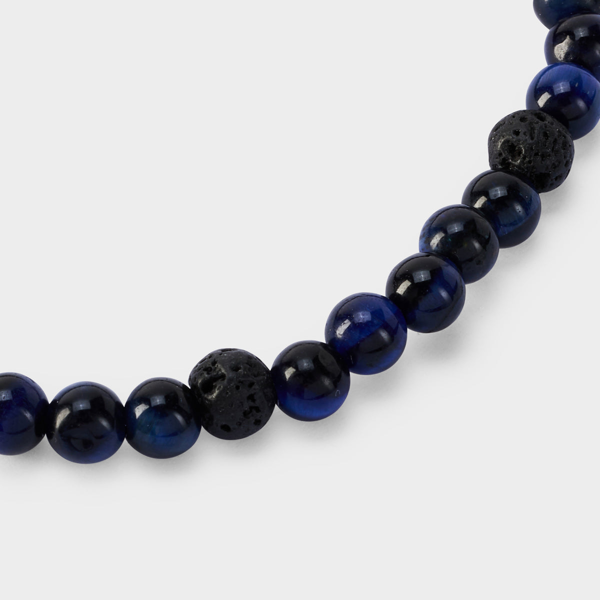 Bracelet perles Œil de tigre bleu 6 mm