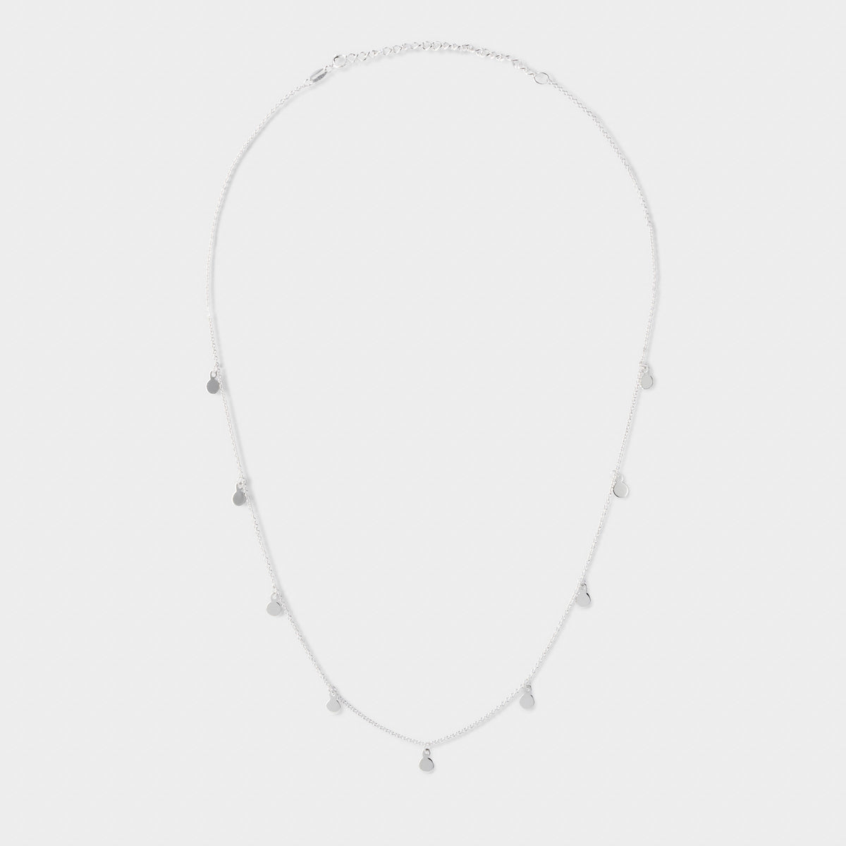 Collier chaîne paillettes argent