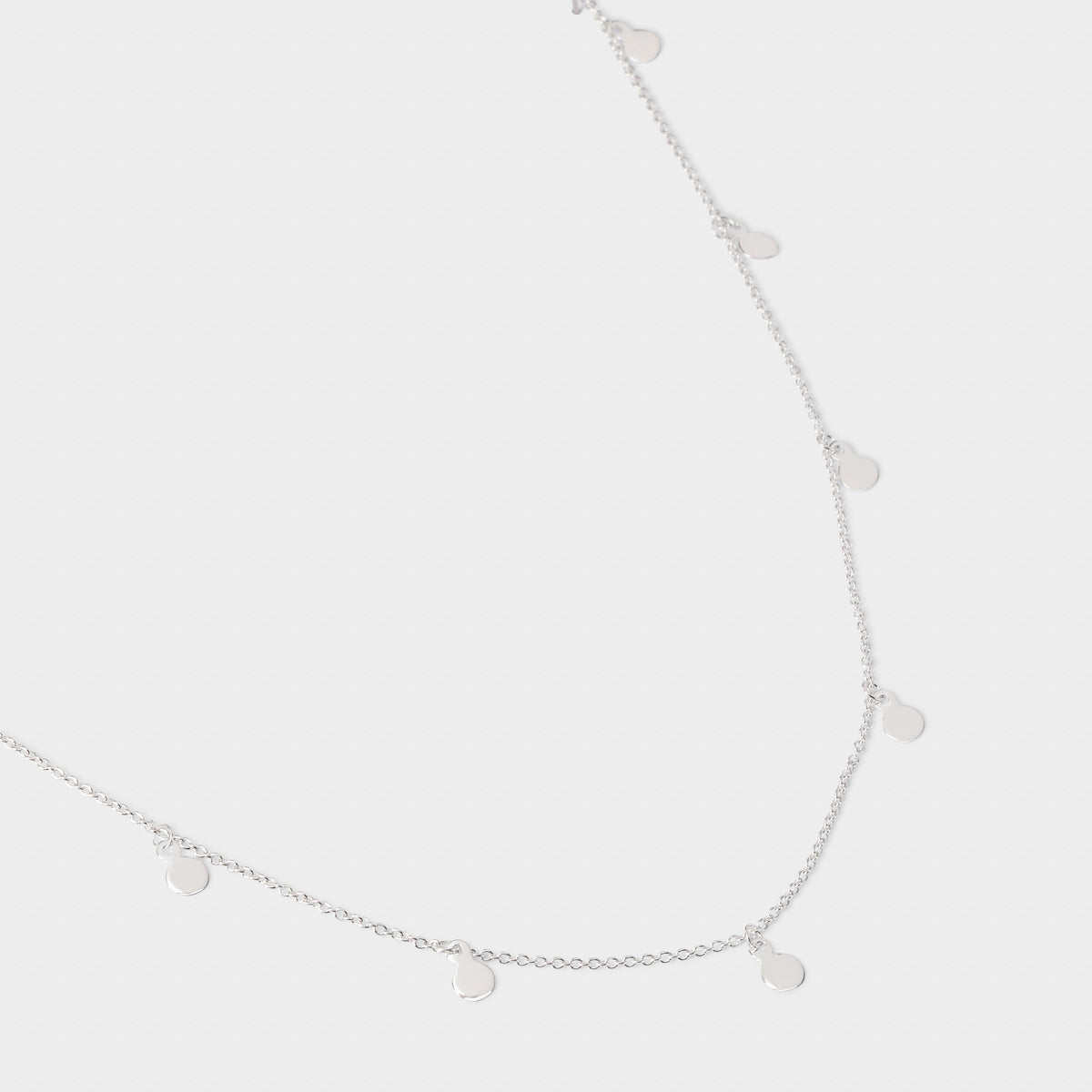 Collier chaîne paillettes argent