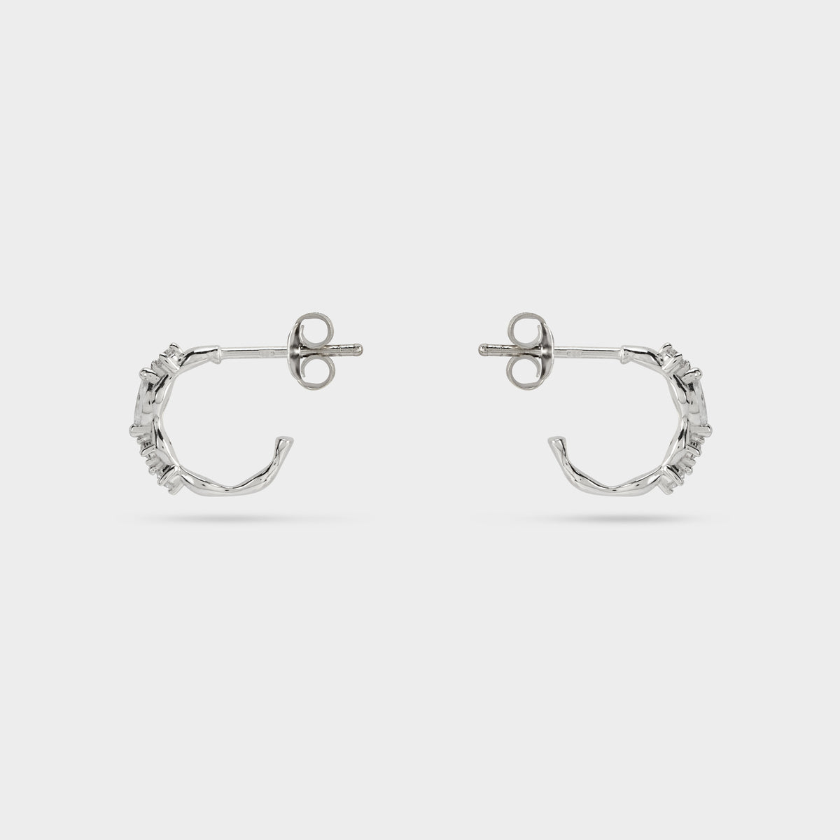 Boucles d'oreilles mini créoles pimpantes argent