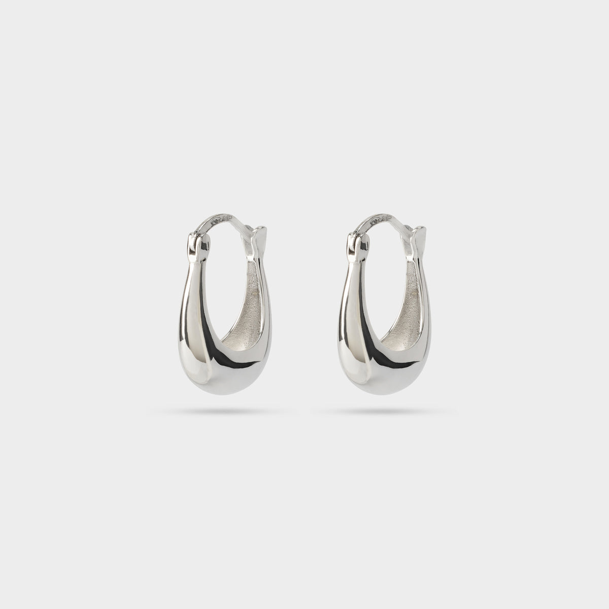 Boucles d'oreilles créoles balançoire argent