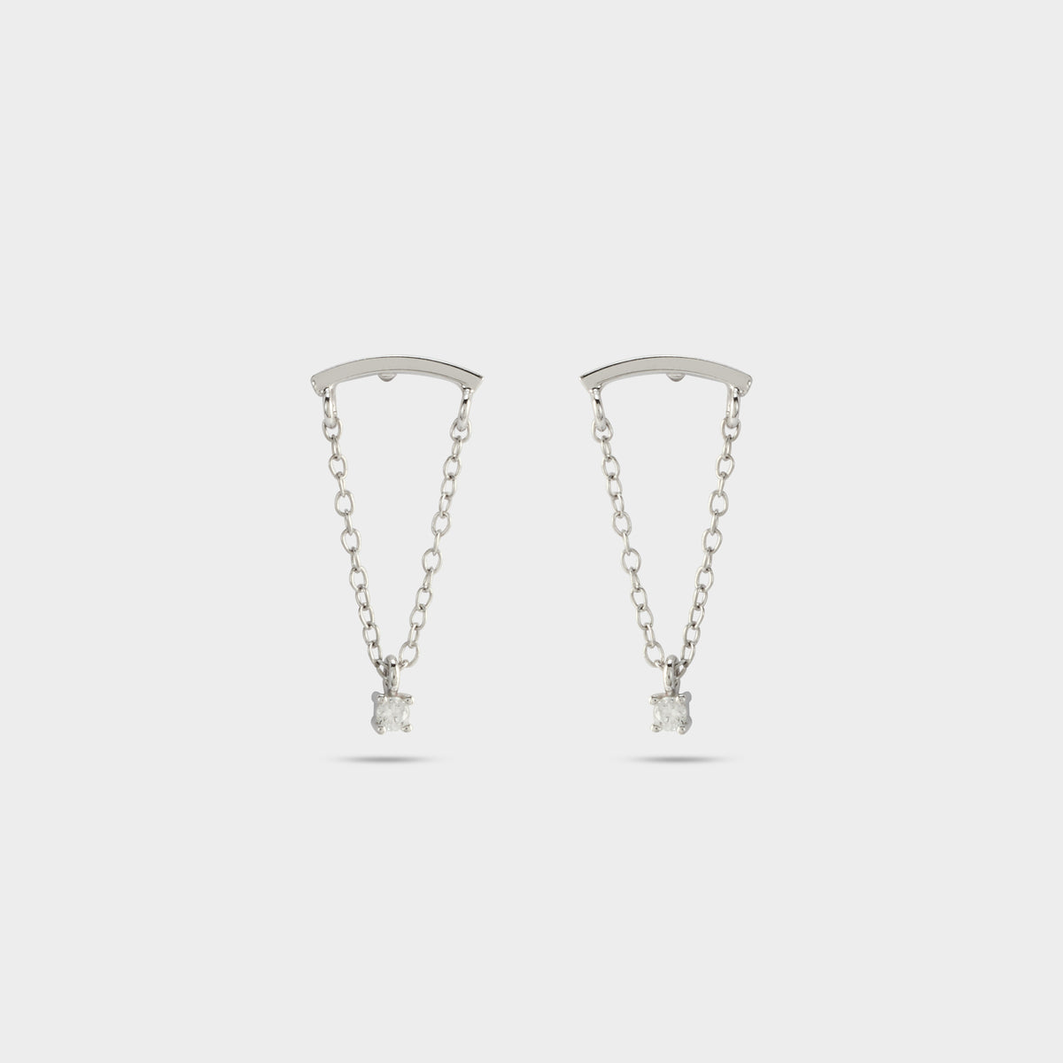 Boucles d'oreilles brillant en balance argent