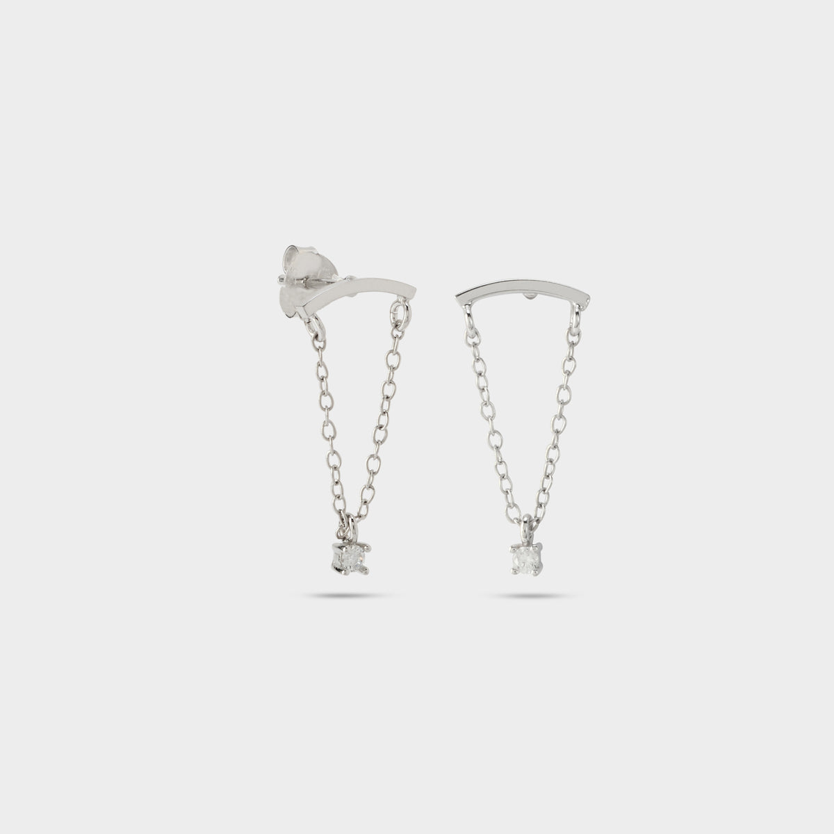 Boucles d'oreilles brillant en balance argent