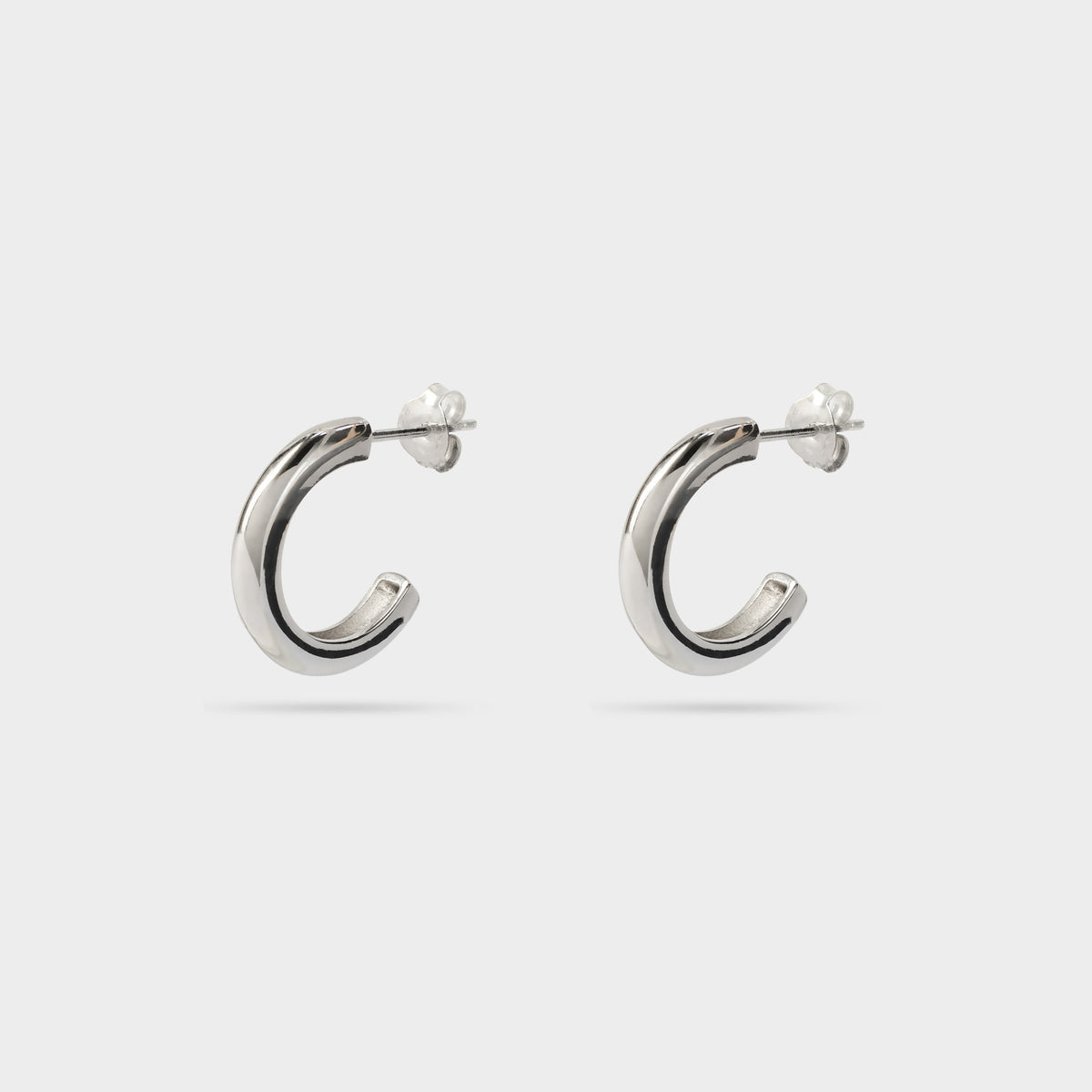 Boucles d'oreilles mini créoles bombées argent