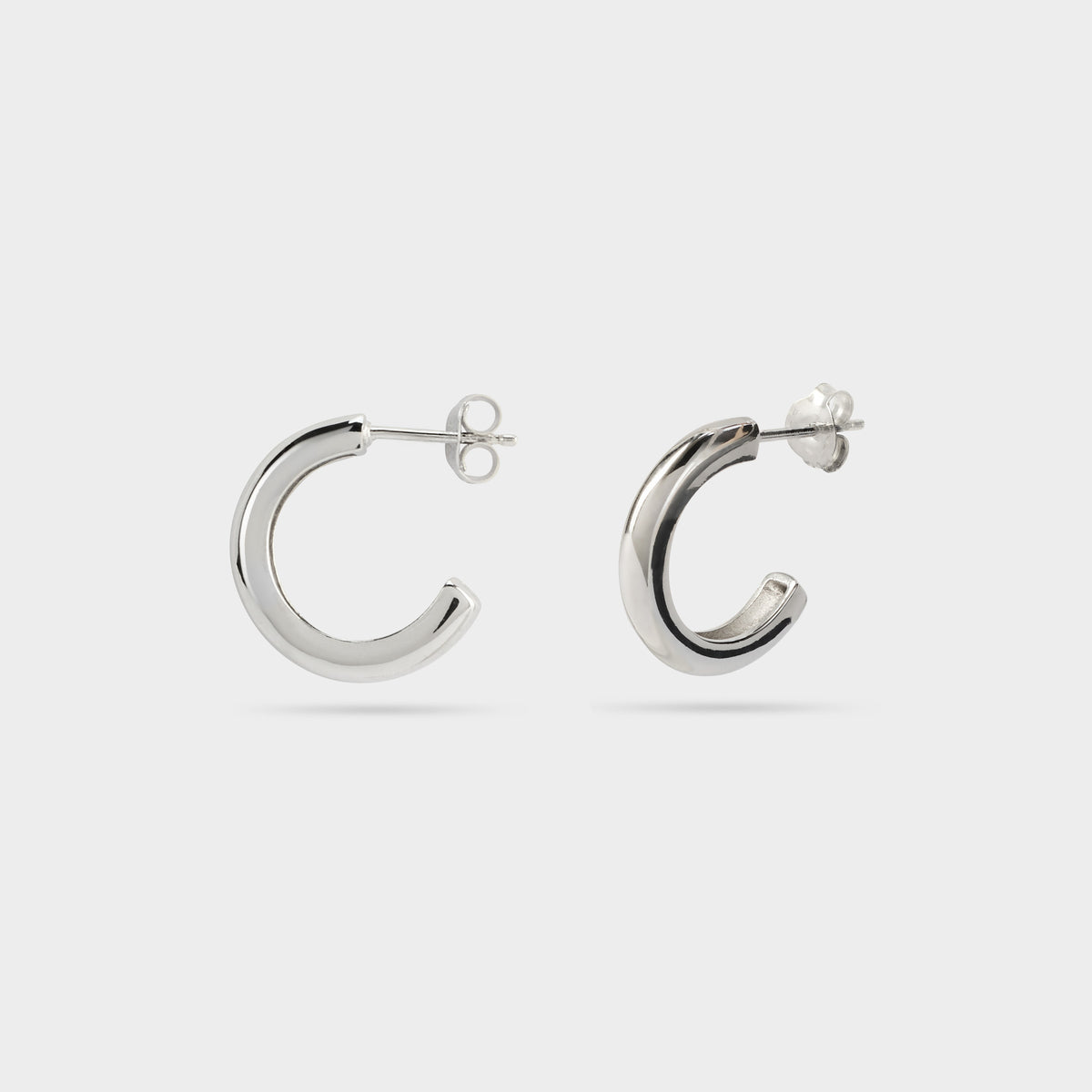 Boucles d'oreilles mini créoles bombées argent
